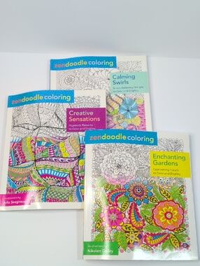 Zendoodle Adult Coloring Books -(Set of 3) NWT